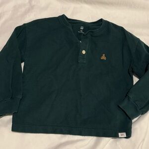 GAP Kids Teal Long Sleeve Henley